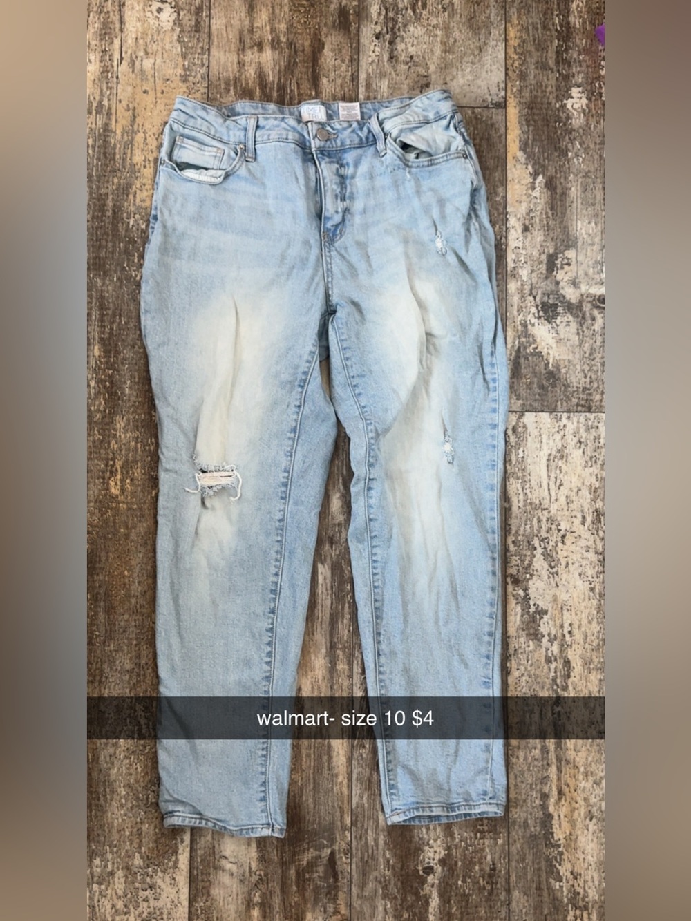 Light Blue Boyfriend Jeans – Casual Distressed Fit